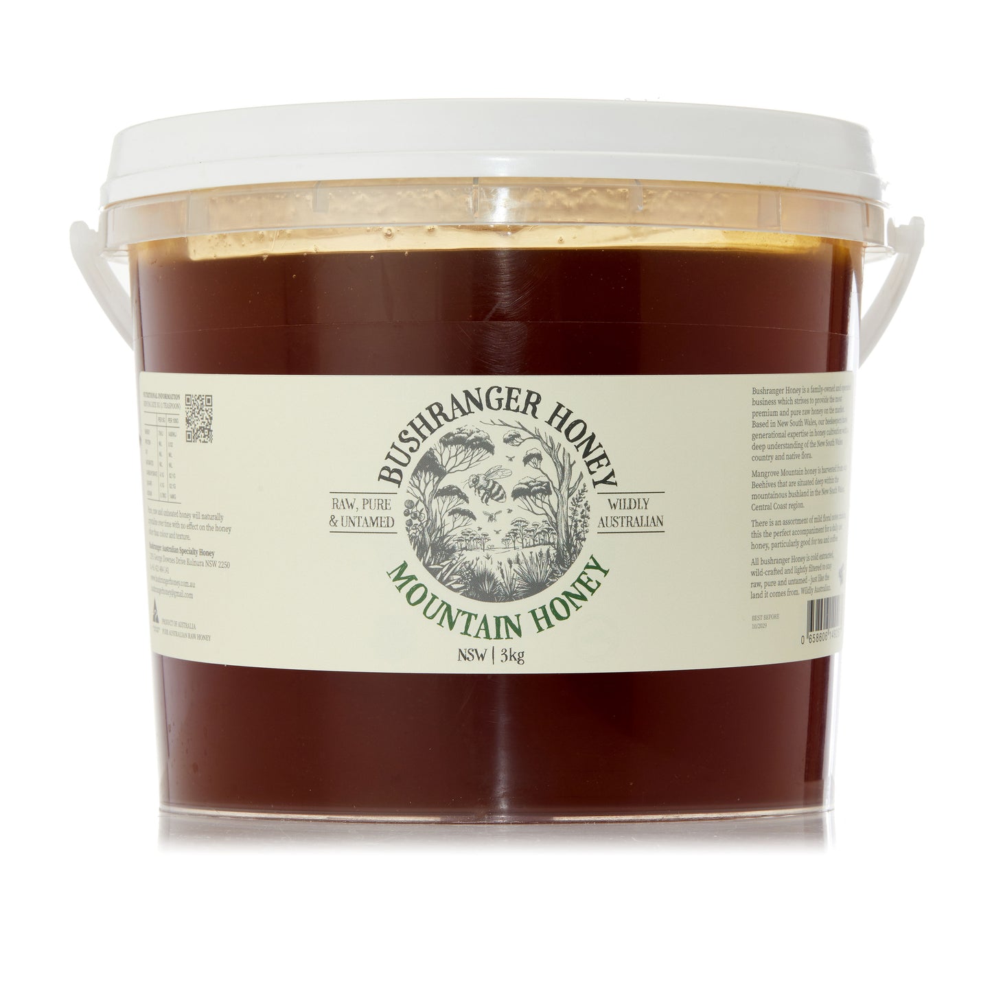 Bushranger Mountain Honey 3kg Plastic Tub