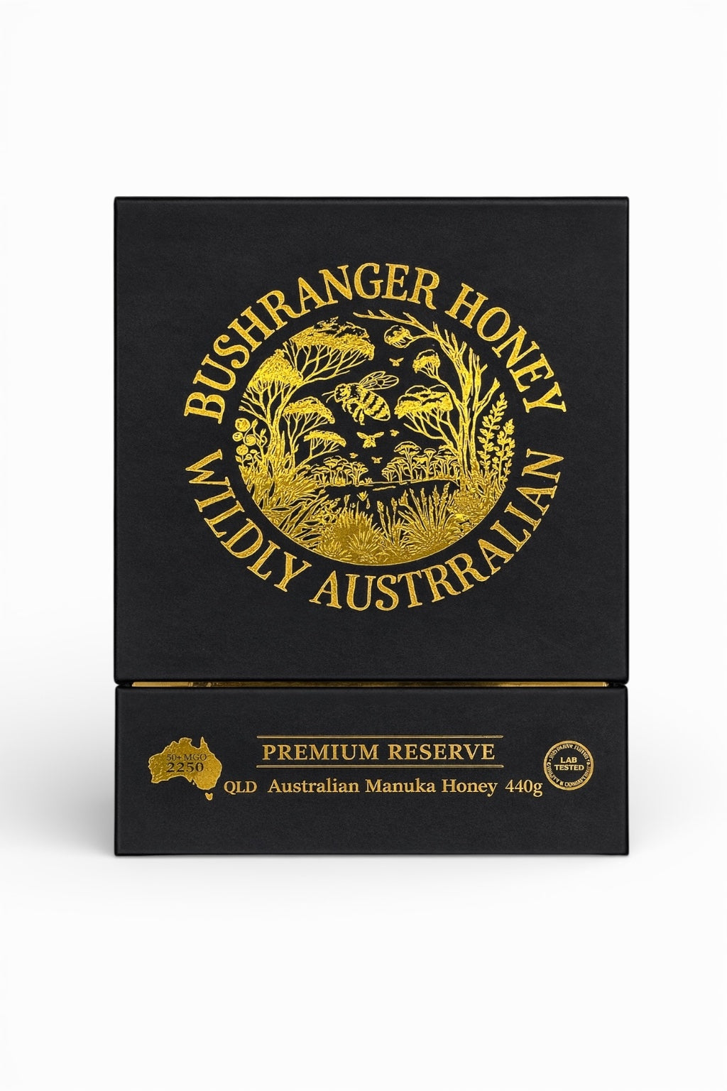 Bushranger Honey Limited Edition 50+ 2250MGO 440g Manuka Premium Gift Box