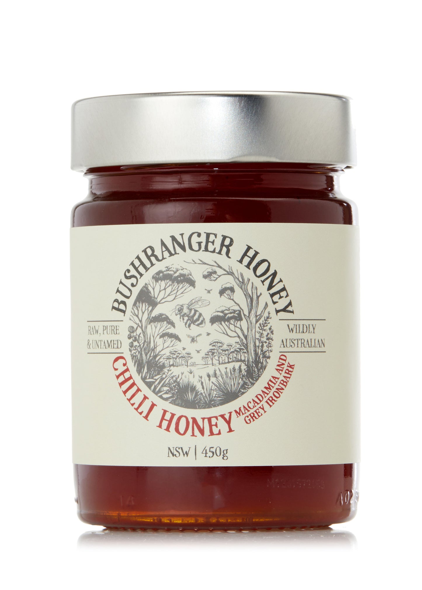 Bushranger Chilli Honey 450G Glass Jar