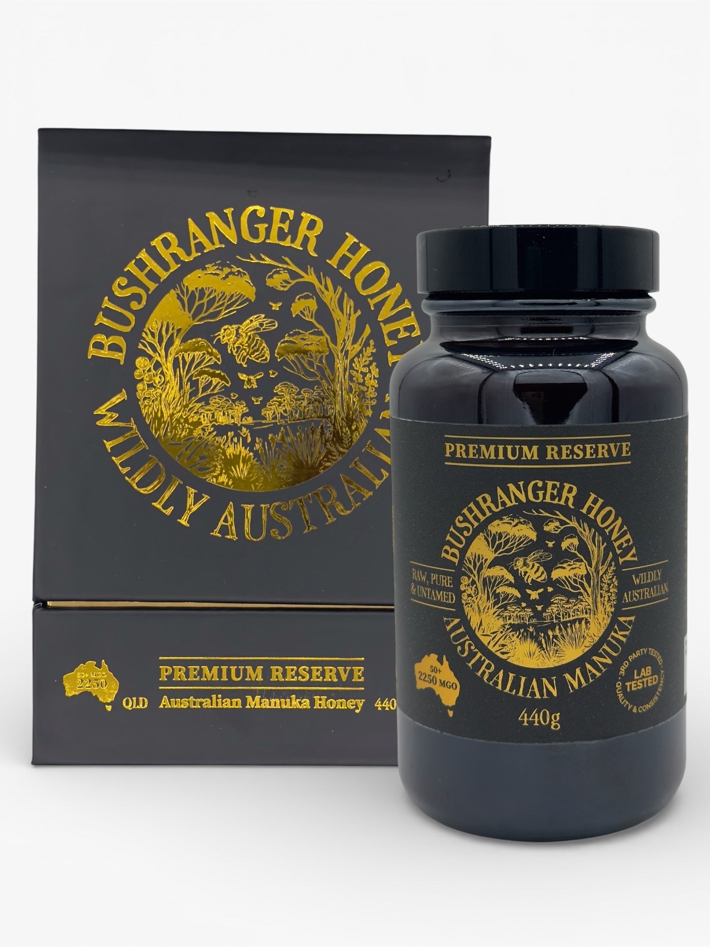 Bushranger Honey Limited Edition 50+ 2250MGO 440g Manuka Premium Gift Box