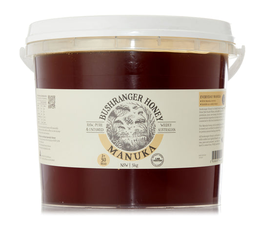 Bushranger 2+ 30MGO Australian Manuka Honey 3KG Tub