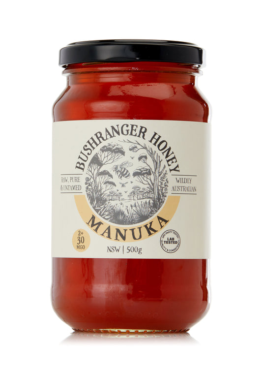 Bushranger 2+ 30 MGO Australian Manuka 500g Glass Jar