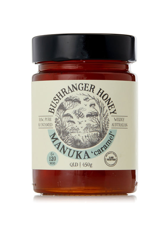 Bushranger 6+ 120 MGO Australian Manuka 450G Glass Jar